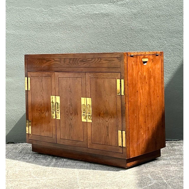 Vintage Henredon Campaign Dry Bar For Sale In West Palm - Image 6 of 12