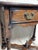 Antique Solid Oak William & Mary Side Table With Cross Stretcher For Sale - Image 9 of 15