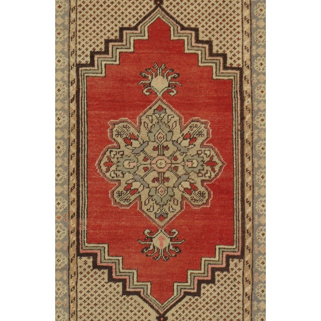 Red Vintage Turkish Oushak Rug 3'6 X 5'7 For Sale - Image 8 of 8