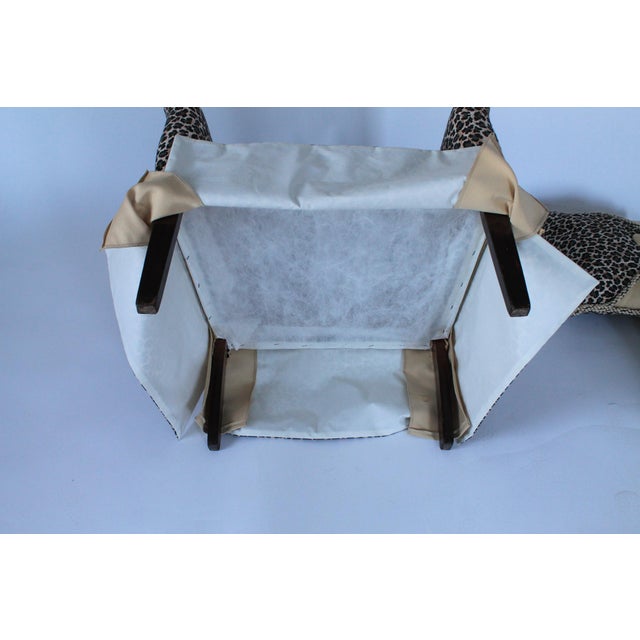 Vintage Custom Upholstered Animal Print Arm Chair For Sale - Image 12 of 13