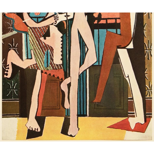 Pablo Picasso 1957 After Pablo Picasso "Three Dancers", Period Cubist Full-Color Print For Sale - Image 4 of 10