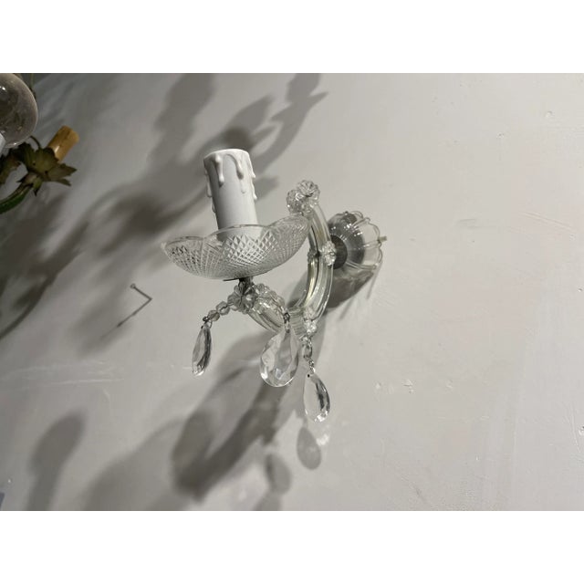 Murano Glass Crystal Sconces, 1970s, Set of 3 For Sale - Image 3 of 7