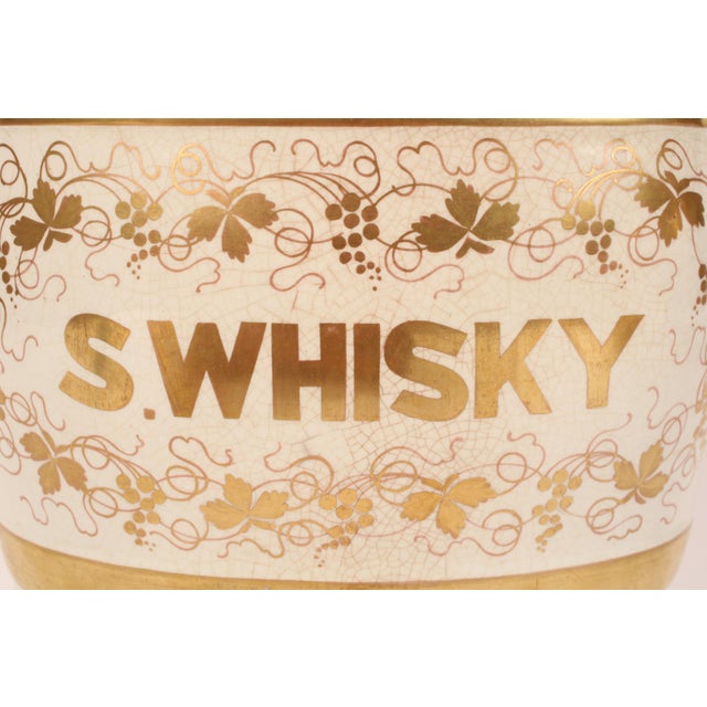 White Late 19th Century Set of 3 Staffordshire Spirit Dispensers For Sale - Image 8 of 11