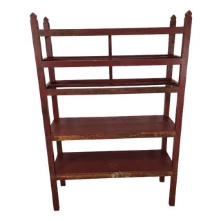 Vintage Patinated Wood Shelf For Sale