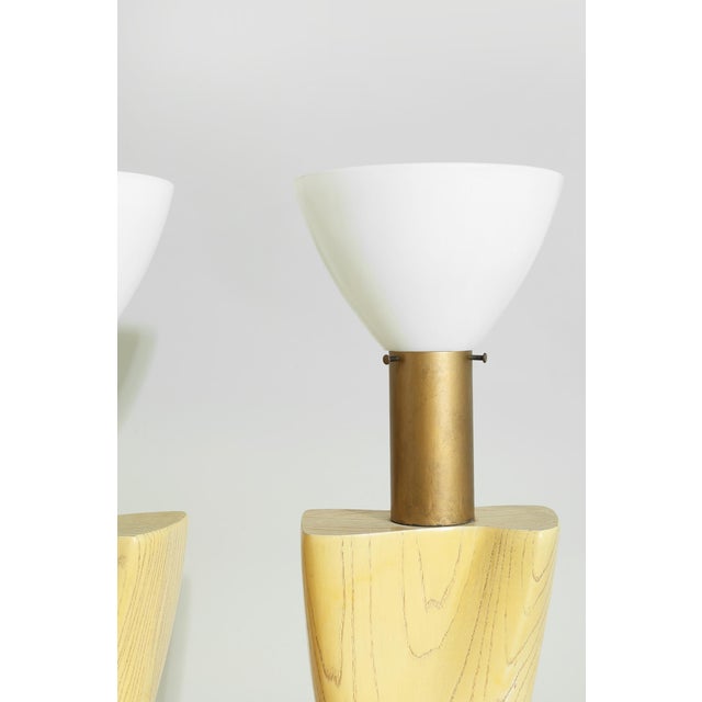 Wood Yasha Heifetz Carved Wood Organic Lamp, 1950s For Sale - Image 7 of 11