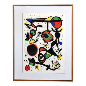 Vibrant Print in the Style of Joan Miró