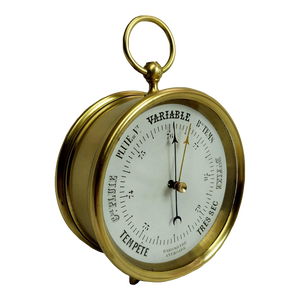 19th-20th Century French Desktop Tabletop Aneroid Barometer