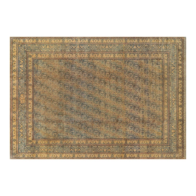 Authentic Persian Meshad Handmade Wool Rug For Sale