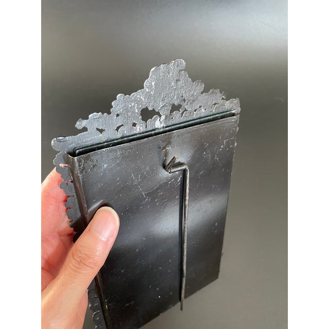 Black Antique Victorian Jeweled Photo Frame For Sale - Image 8 of 12