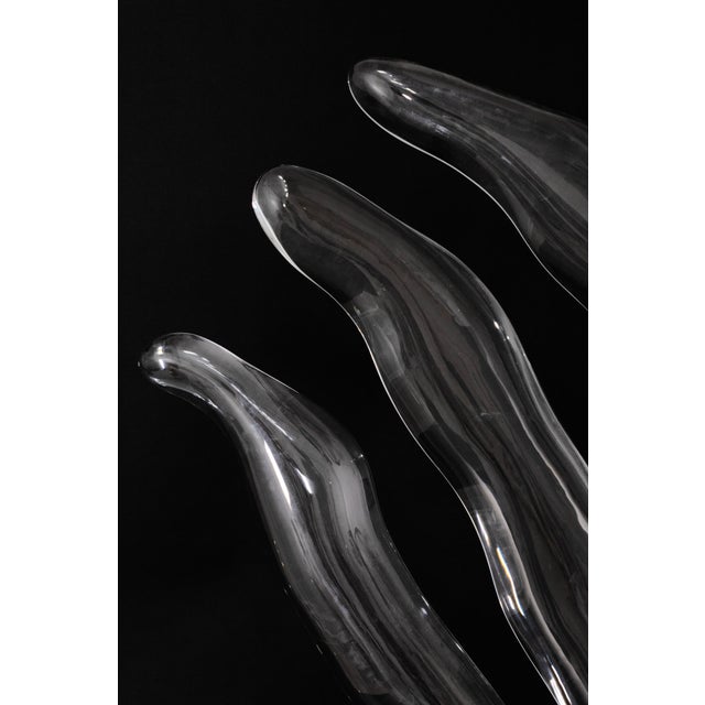 Late 20th Century Large Abstract Post Modern Lucite Floor Table Sculpture Signed Phelps For Sale - Image 5 of 7