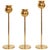 Metal Tulip Candlesticks by Pierre Forssell for Skultuna Sweden, Set of 3 For Sale - Image 7 of 7
