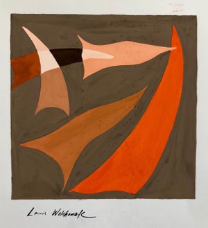 Louis Wolchonok, Abstract Expressionist Color Gouache Painting Mid Century Mod WPA Jewish Artist