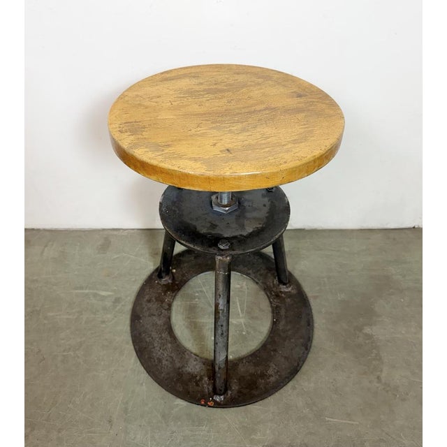 Industrial Workshop Swivel Stool, 1960s For Sale - Image 4 of 16