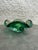 Hand blown brilliant emerald green glass with gold flecks bowl possibly made in Murano, Italy. The bowl is not marked.