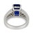 Vintage Gia 4.66 Carat Ceylon Sapphire Diamond Platinum Ring, Size 7 For Sale In Los Angeles - Image 6 of 7