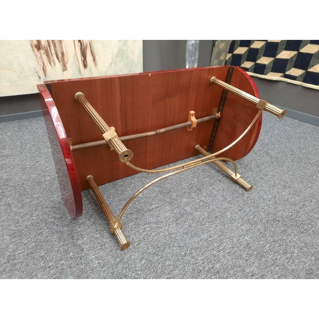 Regency Goatskin Coffee Table by Aldo Tura, 1960s For Sale - Image 10 of 13