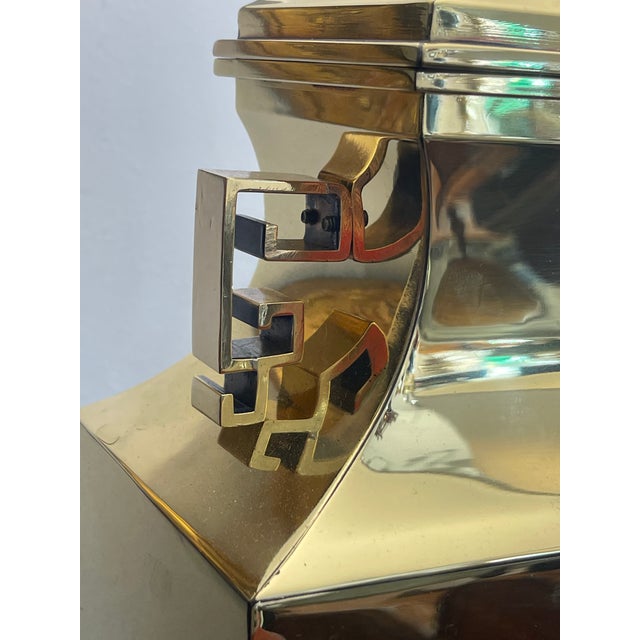 Pair of Large Ming Style Brass Table Lamps, 1960s, Italy For Sale - Image 10 of 18