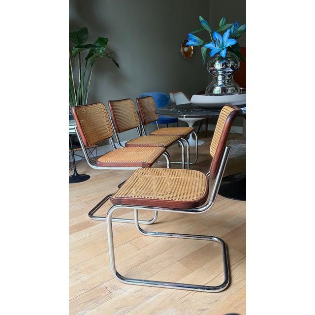 The ultimate Bauhaus classic: Marcel Breuer's Cesca Chair S32 by Thonet This cantilever chair is one of the most famous...