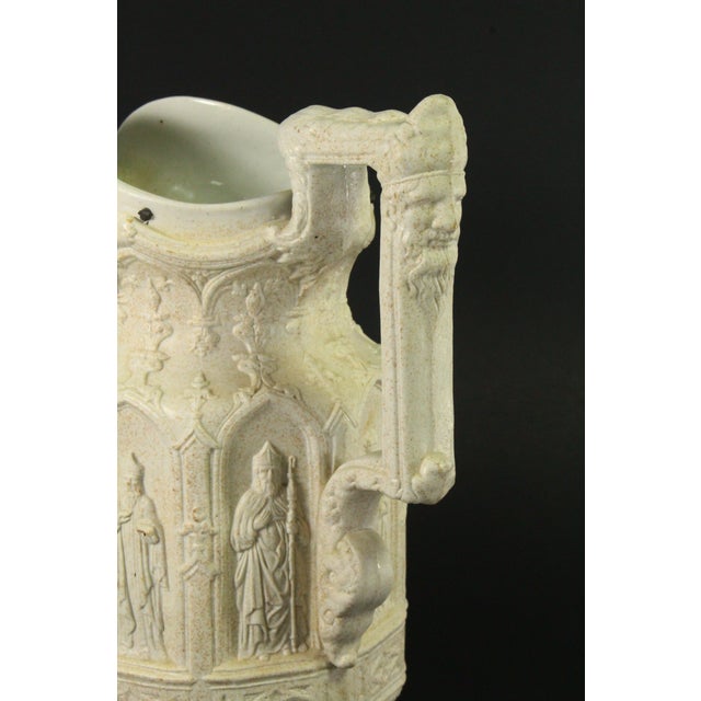 C. 1842 Charles Meigh Staffordshire Apostle Jug With 8 Saints & Kings, Neo Gothic For Sale - Image 13 of 18