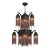 Large Moorish Moroccan Revival Beaded Fringe Chandelier Pendant Light For Sale