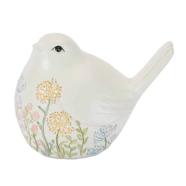 2020s Etched Floral Bird Figurine (Set of 6) For Sale - Image 5 of 5