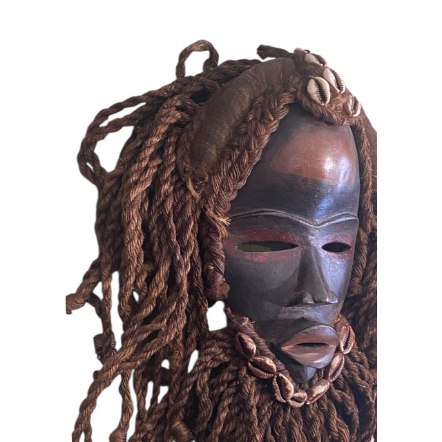 1980s Superb Vintage African Dan Ceremonial Dance Mask Ivory Coast 14" H For Sale - Image 5 of 7