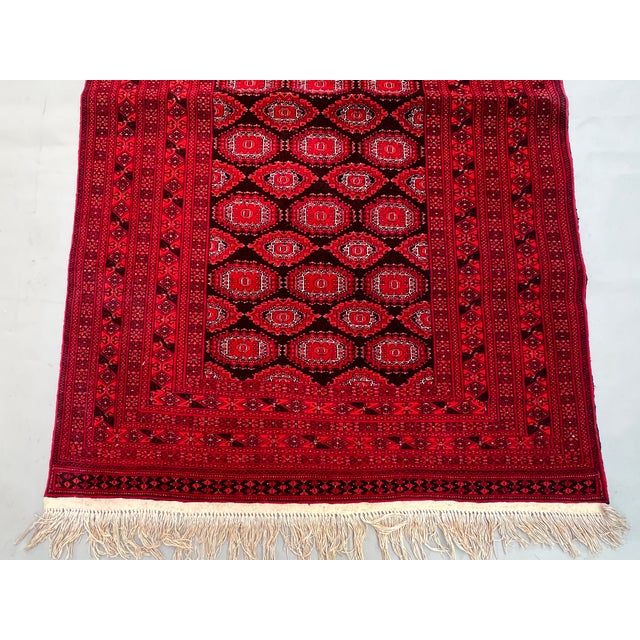 Tribal Vintage Turkmen Princess Bukhara Gul Tribal Rug - 6'7" X 4'1" For Sale - Image 3 of 11
