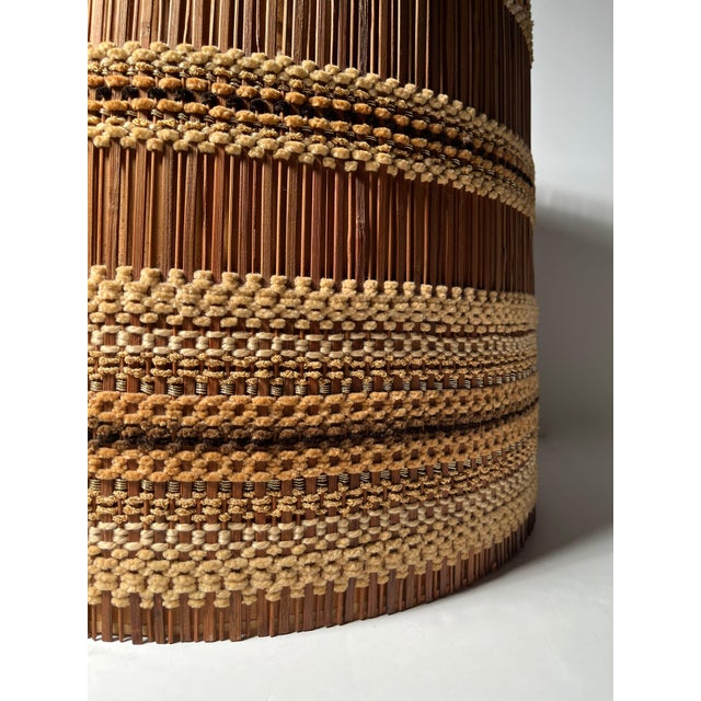 Maria Kipp Vintage Elaborate Hand Crafted Textile Drum Lamp Shade by Maria Kipp For Sale - Image 4 of 9