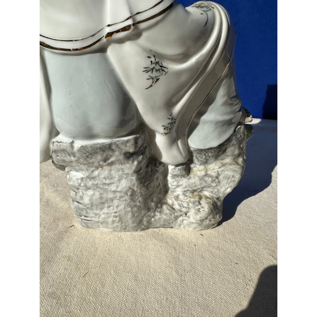 1970s Ceramic Asian Woman Sculpture For Sale - Image 9 of 10