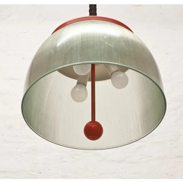 Metal Mid-Century Modern Italian Adjustable Pendant Lamp, 1960s For Sale - Image 7 of 8