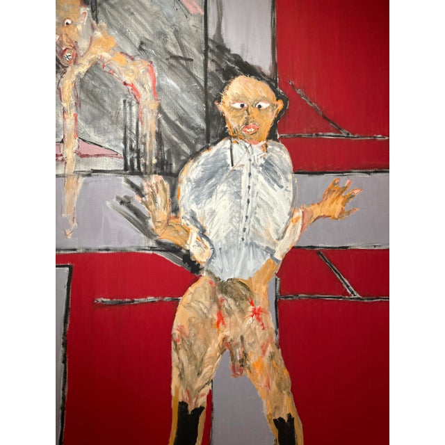 Expressionism Original Michael Hafftka Expressionist Oil Painting of a Male Nude For Sale - Image 3 of 3