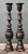 Vintage Turned Wood Candlesticks - A Pair For Sale - Image 4 of 12