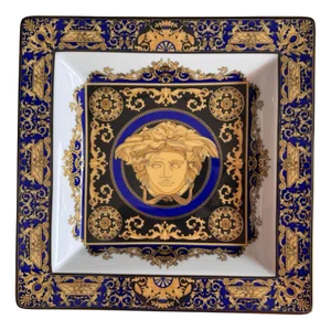 Medusa Blue Bowl by Versace for Rosenthal, 1993