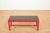 Wooden Side Table with Red Lacquer Black Glass Top For Sale - Image 4 of 13