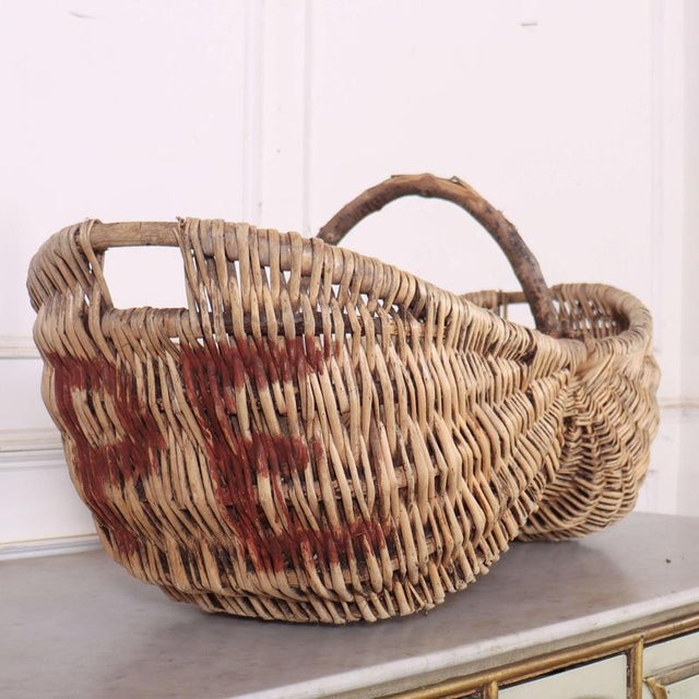 French Grape Picking Basket, 1920s For Sale - Image 6 of 6