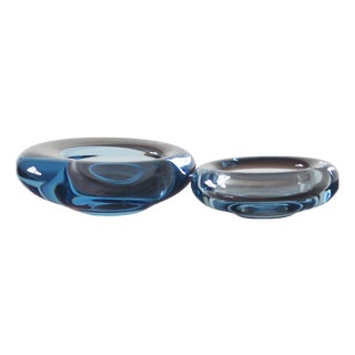 Glass Bowls by Per Lütken for Holmegaard, 1950s Set of 2 For Sale