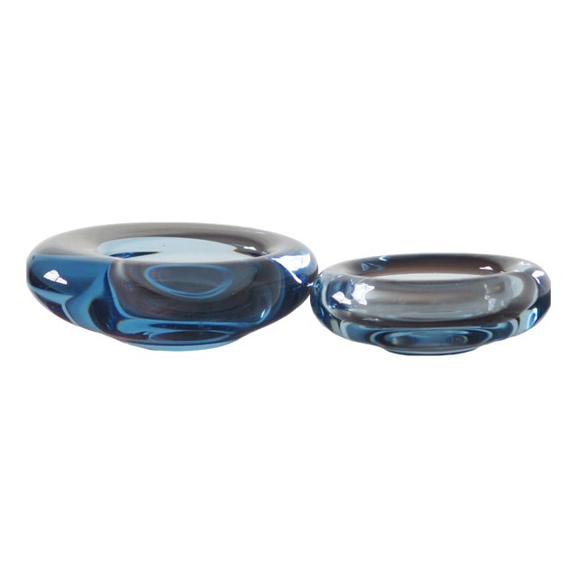 Glass Bowls by Per Lütken for Holmegaard, 1950s Set of 2 For Sale