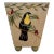 1980s Handpainted Toucan Wooden Wastebasket For Sale