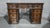 Super quality jacobean oak nine drawer pedestal desk, with brown leather top, in excellent overall condition, does not...
