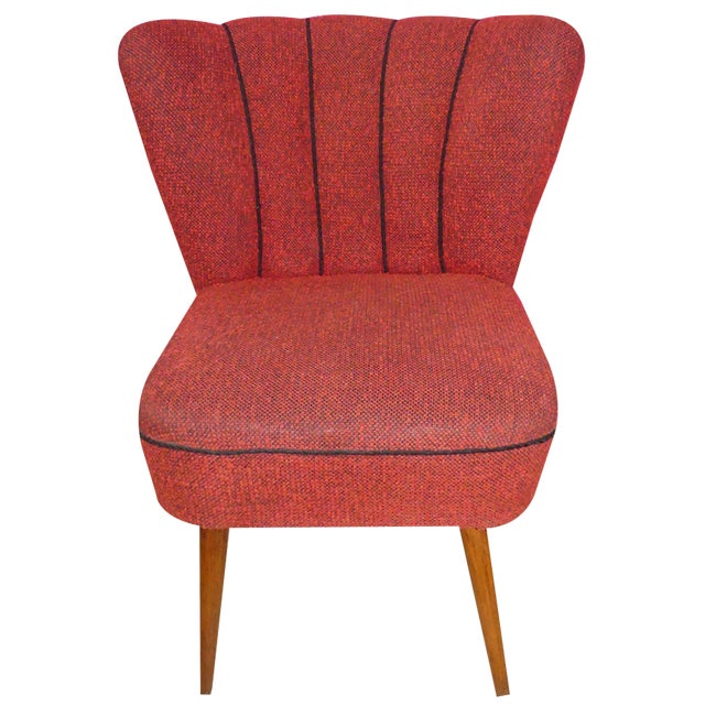 Small Armchair in Red, 1950s For Sale