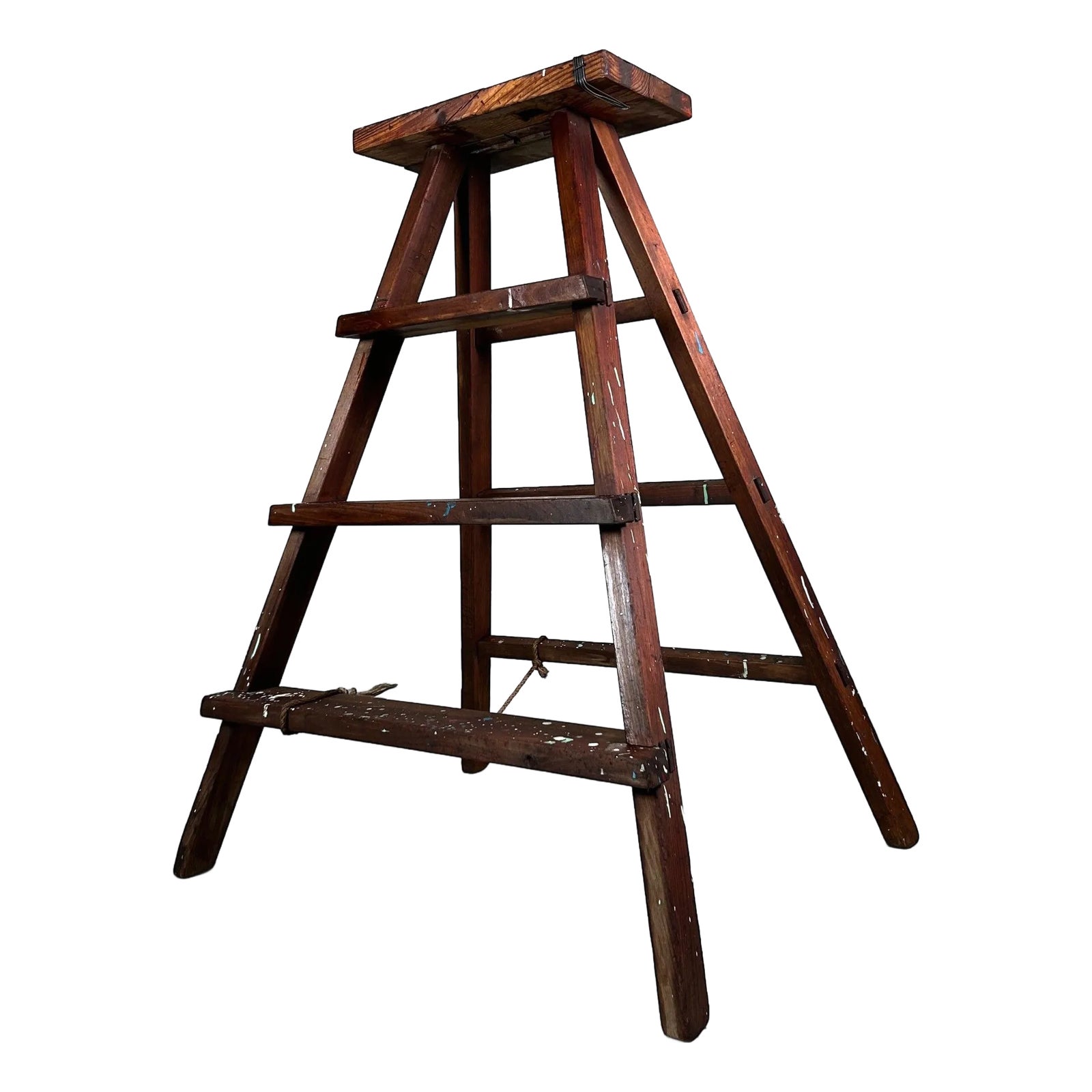 Japanese Minimalist Decorative Wooden Step Ladder, 1950s | Chairish