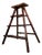 Japanese Minimalist Decorative Wooden Step Ladder, 1950s For Sale