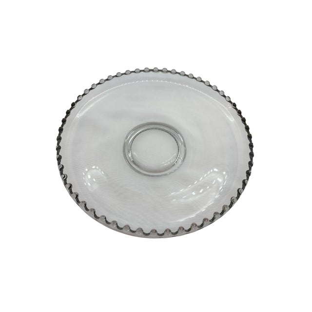 Mid 20th Century Imperial Glass Candlewick Torte Plate For Sale In Indianapolis - Image 6 of 8