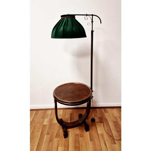 Art Deco Reading Table with Integrated Lamp, 1940s For Sale - Image 4 of 18