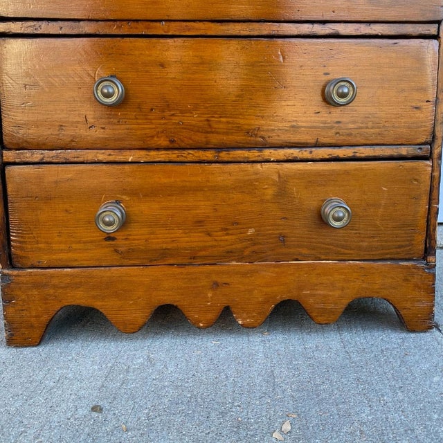 19th Century American New England Pine Miniature Chest of Drawers For Sale - Image 9 of 10