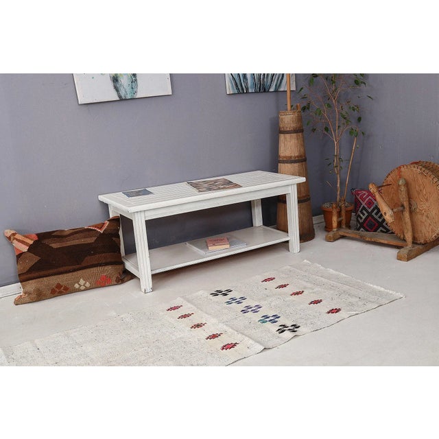 Mid 20th Century Long Vintage Gray Kilim Runner For Sale In Los Angeles - Image 6 of 7