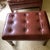 1975 Hancock & Moore Burgundy Full-Grain Leather Wingback Executive Armchair and Ottoman Set. Tufted For Sale - Image 9 of 9