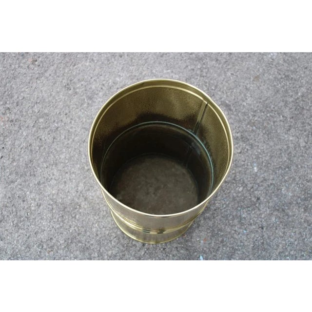 Mid-Century Modern Solid Brass Umbrella Stand, Italy, 1960s For Sale - Image 3 of 9