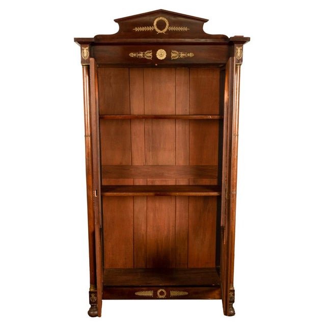 Antique French Empire Mahogany Ormolu Bookcase Bibliotheque Display Cabinet 1810 For Sale In Portland, OR - Image 6 of 16