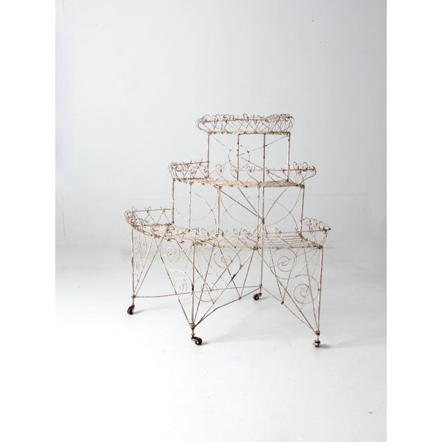 Late 19th Century Victorian Wire Plant Stand For Sale - Image 5 of 12